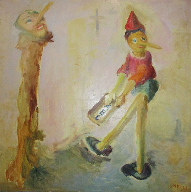 Pinocchio guarda se stesso