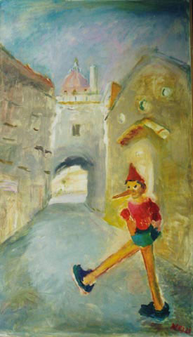Pinocchio passeggia